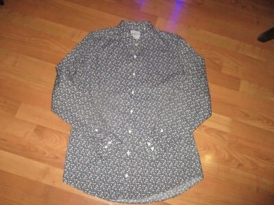 MENS BEN SHERMAN TAILORED SKINNY FIT PAISLEY FLORAL BUTTON DOWN SHIRT 16.5-34/35 - Изображение 1 из 2