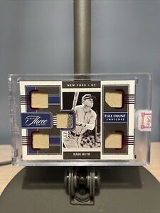 BABE RUTH 2022 Panini 3 and 2 FULL COUNT SWATCHES - GAME USED JERSEY 1/3 RARE!