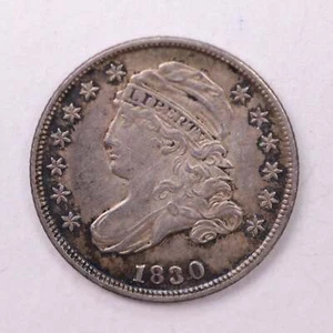 Moneda de diez centavos Cap Bust 1830, grande 10C., A.U., venta en tienda #18932 - Imagen 1 de 2