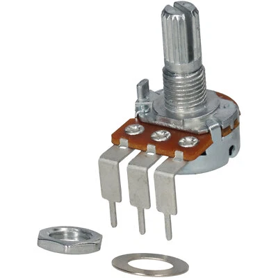 Taiwan Alpha RV16AF-41-17K-C50K-3 50K Rev-Log 16mm Metal PC mount Pot - Image 1 of 4