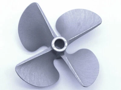 Rc Propeller CNC Machined 4 blades Alloy 465 For 6.35mm 1/4" Prop Shaft Rc Boat - Image 1 of 3