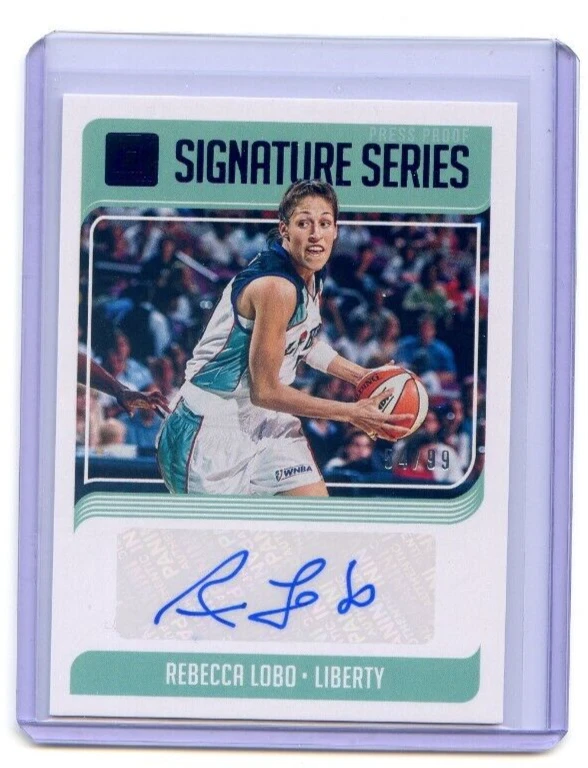 2019 Panini Donruss WNBA REBECCA LOBO SIGNATURES SERIES AUTO SP PRESS PROOF /99