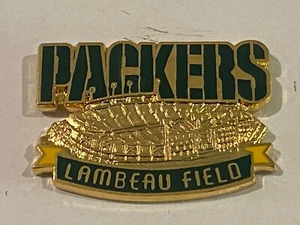 Chaleco Sombrero Esmaltado Green Bay Packers Solapa Pin Lambeau Campo Estadio Tono Dorado Tack - Imagen 1 de 2