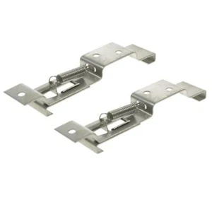 ABRAZADERAS DE MATRÍCULA DE ACERO INOXIDABLE CARGADAS PARA CARAVANA/PAR DE REMOLQUE - Imagen 1 de 1