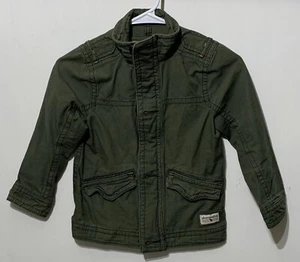 Abercrombie & Fitch Kids Military Utility Cargo Jacket army green size 5 6 - Picture 1 of 9