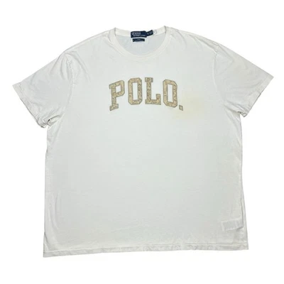 Конец. X Polo Ralph Lauren футболка мужская XXL белый старый зал цветочный - Изображение 1 из 4