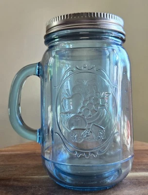 Taza de albañil aislada Aladdin 20 oz vaso clásico azul con tapa  Foto 1 de 4