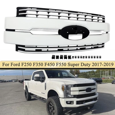 For Ford F250 F350 Super Duty 2017 2018 2019 Front Grille Oxford White Z1 YZ Foto 1 de 4
