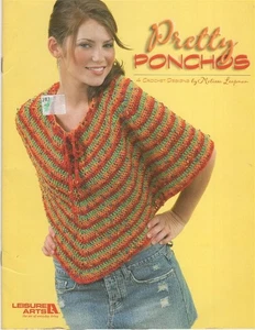 2004 Crochet Pretty Ponchos 4 Designs by Mellissa Leapman Leisure Arts 3937 - Picture 1 of 2