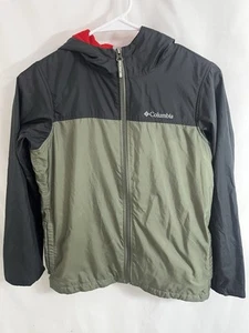 Columbia Boys Army Green Jacket Fleece Lined Size Medium - Picture 1 of 3
