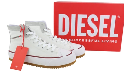 Diesel S-Principia Mid Hombre Zapatillas EU43 Blanco High Top Encaje Pvp 185€ - Imagen 1 de 4