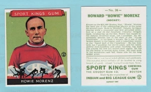 1933 Goudey Sports Kings Reprint # 24 Howie Morenz -- Box 742 - Picture 1 of 1