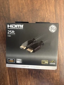 25ft HDMI Cable GE Pro High-Speed with Ethernet Gold Connectors 7.6m - Picture 1 of 2