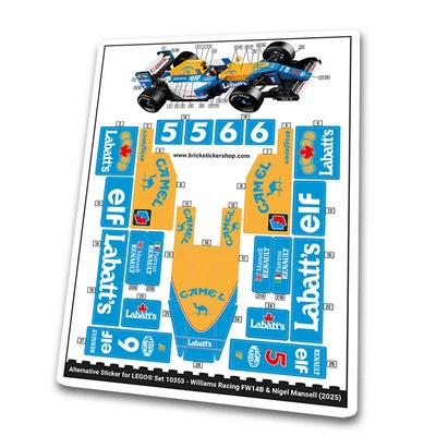 Alternative Stickers for Set 10353 - Williams Racing FW14B & Nigel Mansell - Image 1 of 4