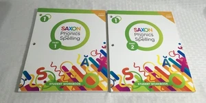 HMH SAXON PHONICS & SPELLING GRADE 1 STUDENT WORKBOOK / PART 1 & 2 / NEW - Bild 1 von 5