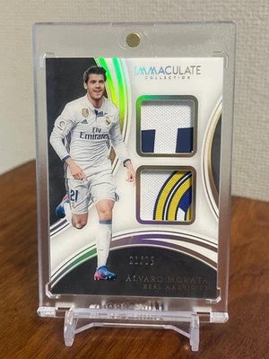 Alvaro Morata 2017 Panini Immaculate Dual Patch Match Worn /35 Rare Real Madrid - Image 1 of 4