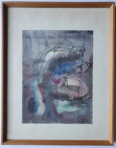 Gemälde Aquarell Abstrakt Figurativ Komposition Rudolf Rothe Werkverzeichnis - Picture 1 of 9