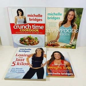 4 Lot Michelle Bridges- Everyday Weight Loss, Superfoods, Crunch Time, Last 5kg - Picture 1 of 11