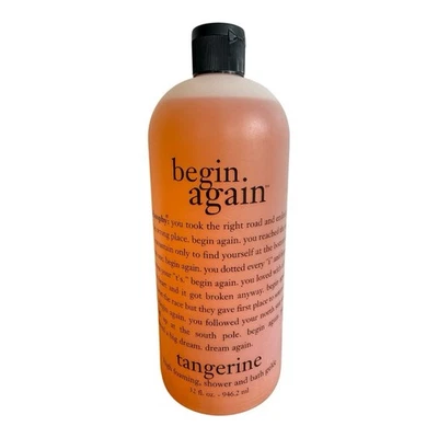 Champú Philosophy Tangerine Begin Again ducha baño gelatina 32 fl oz sellado Foto 1 de 4