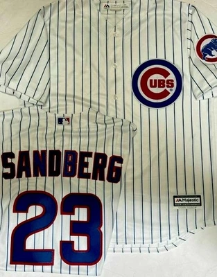 Camiseta Ryne Sandberg Chicago Cubs Talla Mediana Majestuosa Cool Base Nueva Con Etiquetas Foto 1 de 4