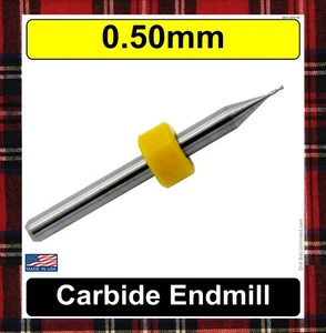 0,5 mm 0,020 Zoll Schaftfräser zwei Nuten - 0,079 Zoll Nutenlänge UPCUT HARTMETALL 1 Stück UMT102 - Bild 1 von 5