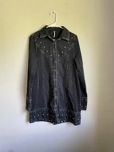 Mini Vestido Free People Bennett Tachonado Talla XS - Imagen 1 de 6