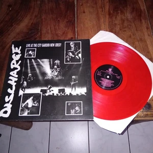 LP : DISCHARGE " LIVE AT THE CITY GARDEN NEW JERSEY " 1989 UK / PUNK / RED WAX - Bild 1 von 4