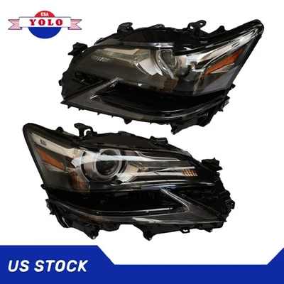 Left +Right Headlight For 2016-2020 Lexus GS350 GS-F 16-17 GS200t 16-18 GS450h Foto 1 de 4