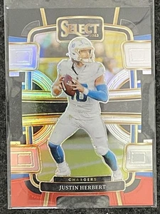 2023 Panini Select #52 Justin Herbert Black and Red Prizms Die Cuts Chargers - Bild 1 von 2