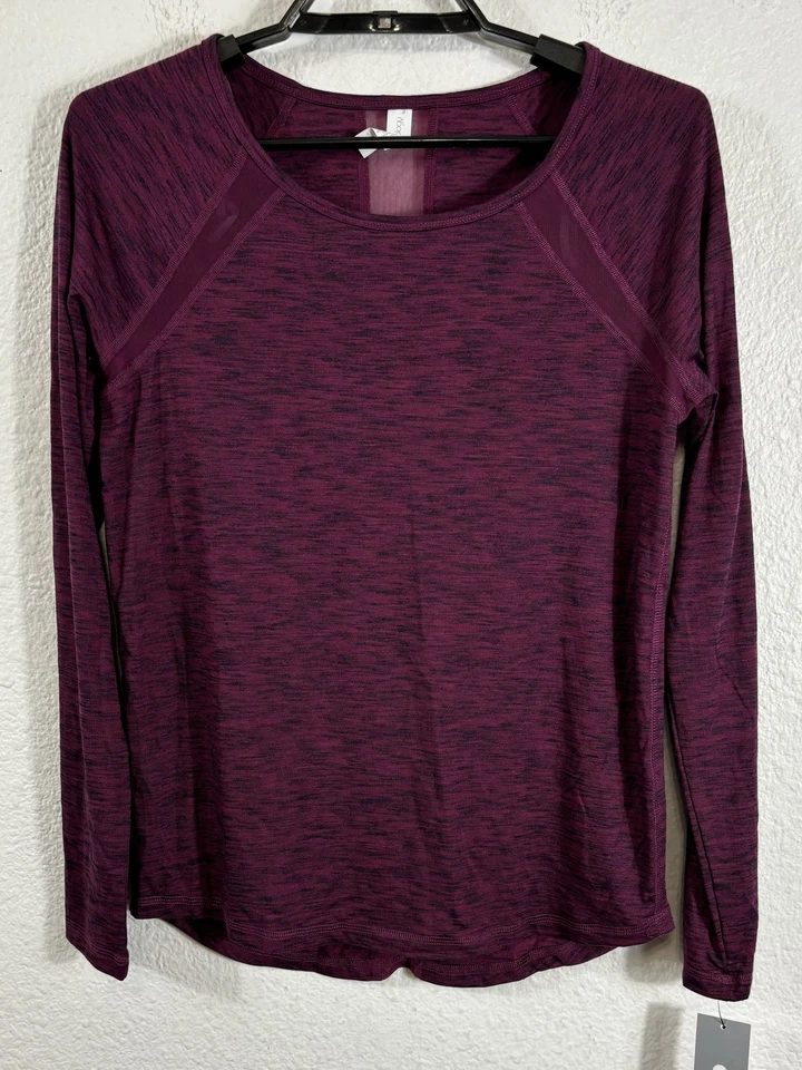 Camisa Ideology Para Mujer XS Manga Larga Raglán Top Jaspeado Pullover Atlético Casu Foto 1 de 4