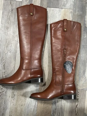 I.N.C. International Concepts 女式 Fawne 及膝骑行靴棕色 6M 全新 — 第 1/4 张图片