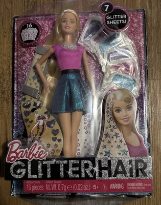 Барби блестящие волосы 7 блестящие простыни 16 Peices совершенно новый запечатанный Mattel - Изображение 1 из 2
