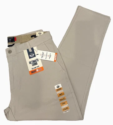 男式 Dockers Ultimate Chino 修身裤子智能 360 Flex 33X30 浅灰色 — 第 1/4 张图片