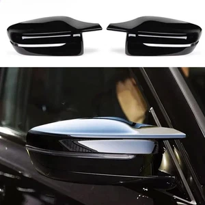 Bright Black Side Wing Rearview Mirror cover caps For BM2 3 4 5 7 Series G20 G21 - Picture 1 of 14