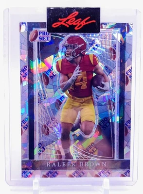2024 Leaf Pro Set - Raleek Brown 1/1 Pre Production Proof Cracked Ice Refractor - Image 1 of 2