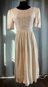 Women's Blush Pink Vintage Sarah Elizabeth 1990s Dress - 6 - Picture 1 of 3