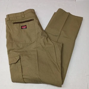 Pantalones cargo Wrangler Workwear relajados Ranger corteza para hombre talla 38x34 doble rodilla - Imagen 1 de 6