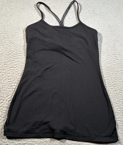 LULULEMON Cool Racerback Tank Top Womens Size 6 Black Athleisure Yoga - Picture 1 of 5