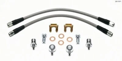 Wilwood 220‑11371 Flexline Brake Line Kit D52 Rear Caliper, 14″ Stainless Steel - Image 1 of 3