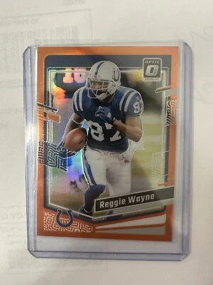 2023 Panini Donruss Optic Football-Orange Prizm #80 Reggie Wayne 075/249 Colts - Image 1 of 2