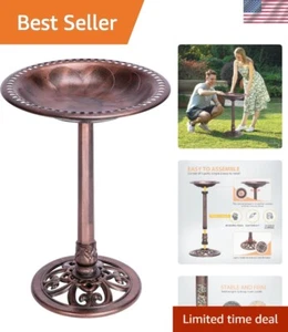 Elegante bagno per uccellini da esterno diametro 20'' con design leggero resistente - Foto 1 di 8