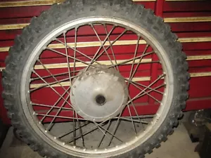 1976 TS400 FRONT WHEEL 21 X 1.60 RIM HUB DRUM SUZUKI TS 400 APACHE 54110-30000 - Picture 1 of 10