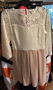 Speechless Jr. Size Med Blush/Ivory Dress - Picture 1 of 5