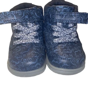 Carter’s Just One You Toddler Boys Navy High Top Booties Strap Dinosaur Print - Picture 1 of 5