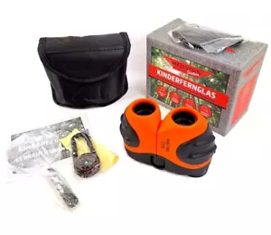 Fernglas für Kinder Kinderfernglas Lupe Kompass Tasche 8-fachem Zoom orange neu - Bild 1 von 7