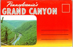 Pennsylvania’s Grand Canyon, Vintage Chrome Souvenir Folder Postcard, 13 Views - Picture 1 of 15