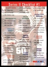 1993-94 Hoops Checklist 1. Basketball Cards #419