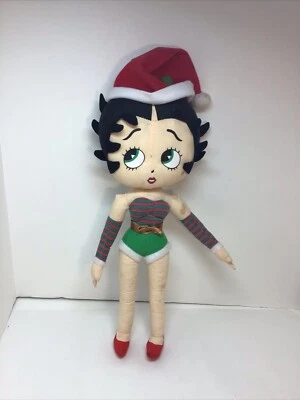 BETTY BOOP TRAJE DE NAVIDAD Y SOMBRERO PELUCHE 15 PULGADAS PELUCHE GRANDE Foto 1 de 4