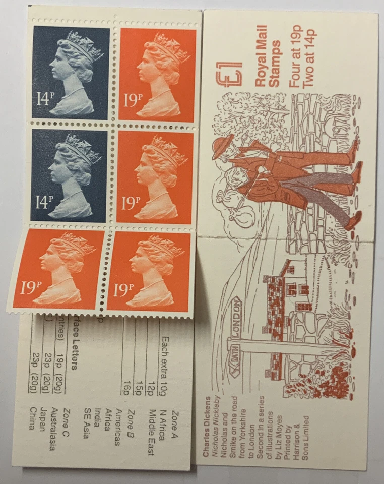 £1 folded stamp booklet, Nicholas Nickleby - Image 1 of 1