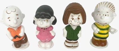 Charlie Brown Peanuts Lote de 4 FIGURAS PVC 1 3/4"" 1952 1966 Juguetes Raro De Colección Foto 1 de 4